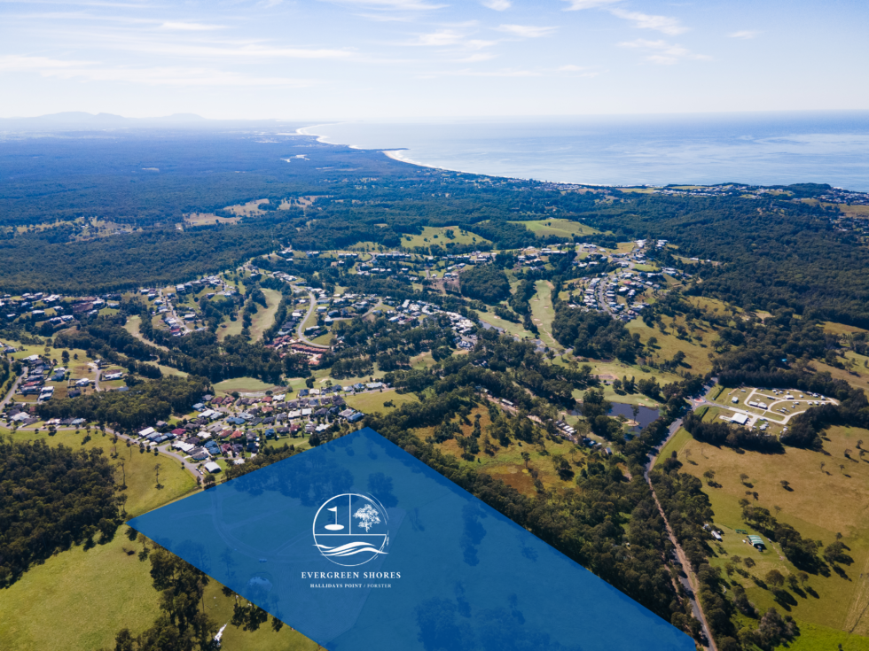 Aerial view of residential development
